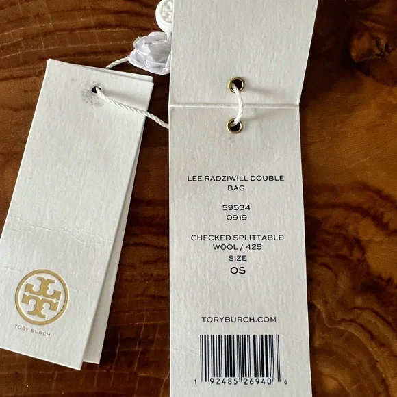 Tory Burch Lee Radziwill Double Bag Plaid Satchel - Picture 10 of 11